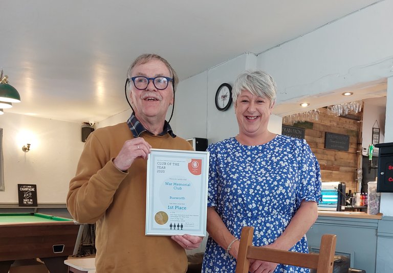 Club of the Year 2020 Buxworth Memorial Club