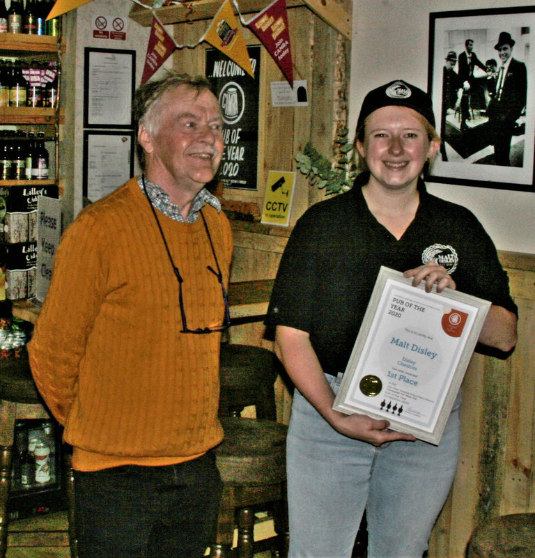 Pub of the Year 2020 Malt Disley